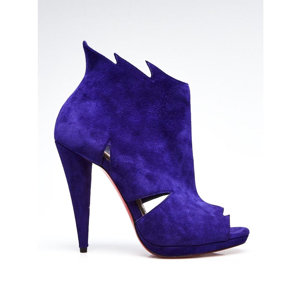 Christian Louboutin NIB Belefeconica Open Toe Cutout Flame Stiletto Boots 39.5